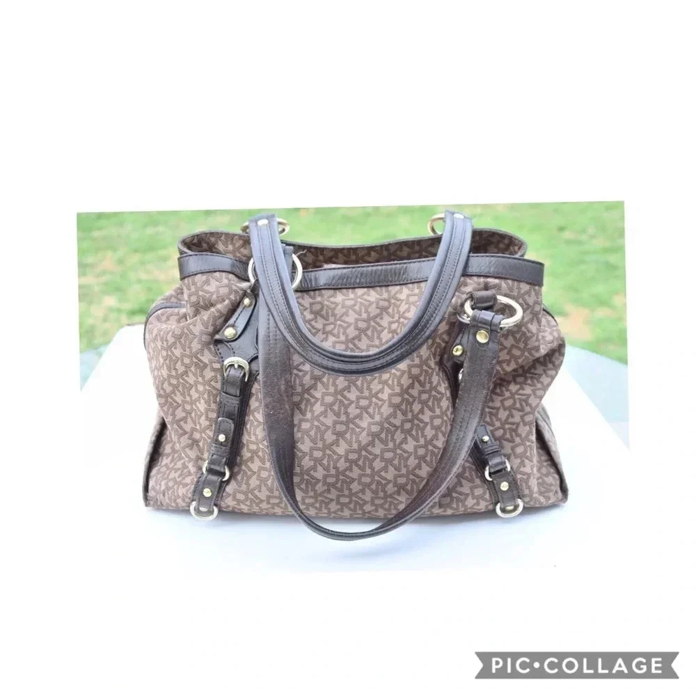 DKNY logo tote bag